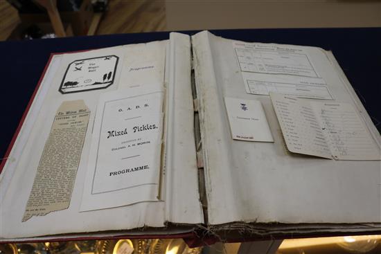 An autograph book: Baden Powell, Lawrence Oliver, etc. and a scrap book from India - Bombay
